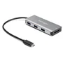 StarTech.com HB31C3ASDMB Hub USB-C 10 Gbps de 3 Puertos con Lector de Tarjetas SD/microSD, 3x USB-A, 25 cm Cable, para Portátil, Mac, Windows