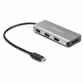 Startech Hub USB-C 10Gbps de 3 Puertos con Lector de Tarjetas SD - HB31C3ASDMB - Hub 1x USB-C + 3x USB-A