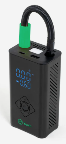 Youin MA1022 Compresor de Aire Portátil con Batería, 17 l/min, 10 bar, Negro