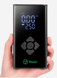 Youin MA1022 Compresor de Aire Portátil con Batería, 17 l/min, 10 bar, Negro