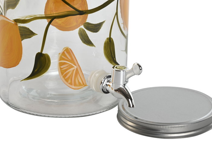 DKD Home Decor Dispensador Bebidas Basicos Mediterraneo Amarillo 5l 24 x 30.5 x 18 cm