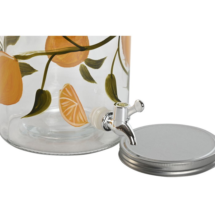 DKD Home Decor Dispensador Bebidas Basicos Mediterraneo Amarillo 5l 24 x 30.5 x 18 cm