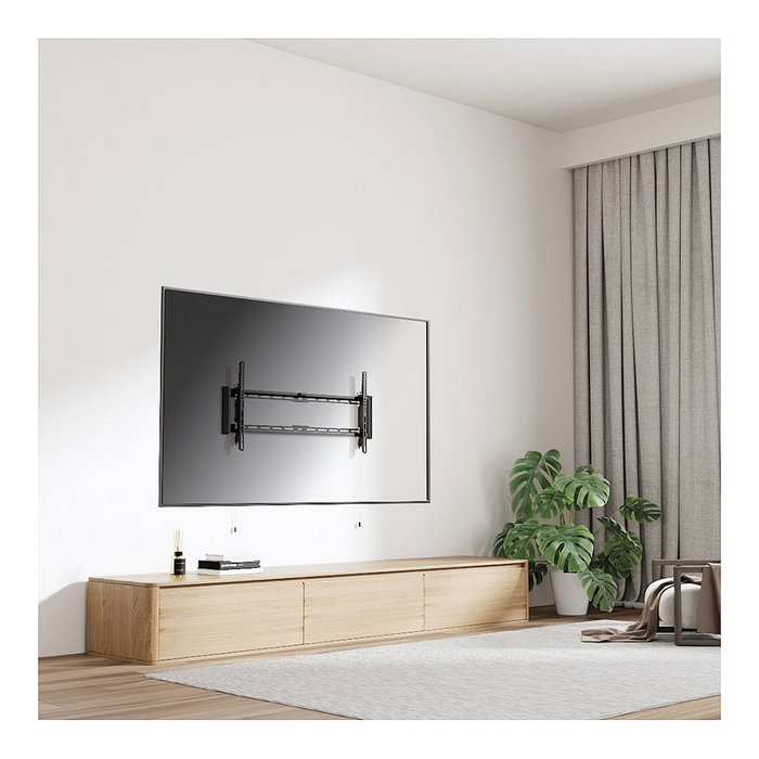 VALUE VALUE 17.99.1223 Soporte de TV para Pared Inclinable para Pantallas de 43 a 90 Pulgadas (109 cm - 2.29 m) con Capacidad de Carga de 75 kg, Color Negro