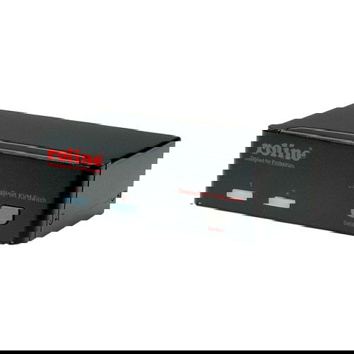 ROLINÉ KVM Switch con puerto DisplayPort y USB 2.0 para control de múltiples PC desde un solo teclado, ratón y monitor