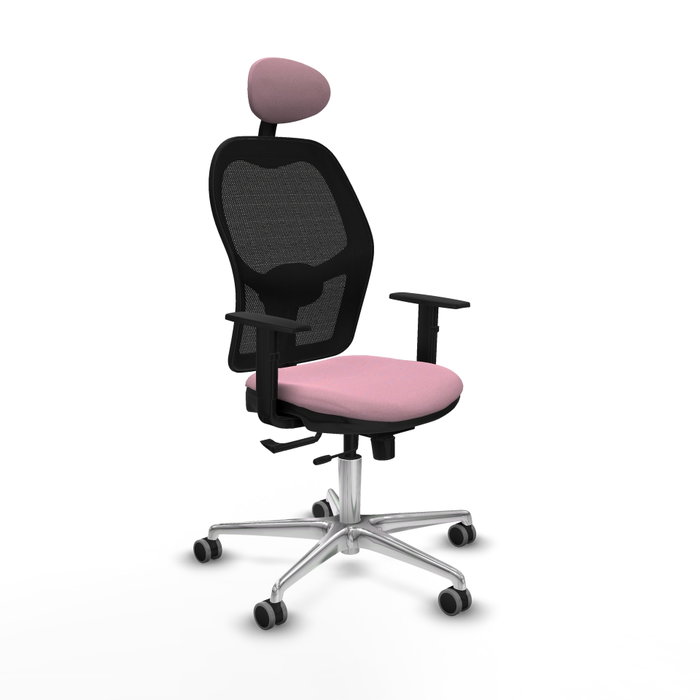 PIQUERAS Y CRESPO Silla de oficina Jorquera Rosa con mecanismo Sincro/Traslack PIQUERAS Y CRESPO Silla de oficina Jorquera Rosa con mecanismo Sincro/Traslack