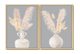 DKD Home Decor Cuadro Lienzo PS 50x4x70 Jarrón Enmarcado Surtido de 2