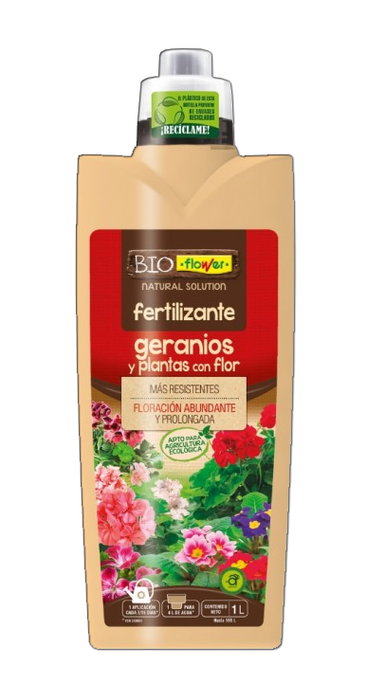 FLOWER Fertilizante Ecológico para Geranios y Plantas con Flor 1 L FLOWER Fertilizante Ecológico para Geranios y Plantas con Flor 1 L