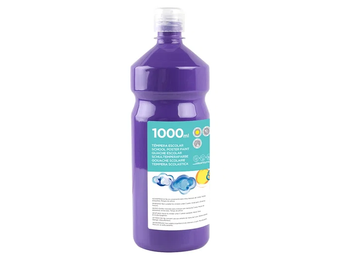 Liderpapel Tempera Liquida Escolar Superlavable Violeta 1000 ml