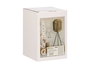 Giftdecor Lampara Tripode Cilindro Cuerda Metal Papel Plastico Negro Marron 20.5 cm x 30 cm x 20.5 cm (Set de 4)