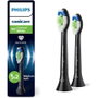 Philips Cabezales de Recambio Sonicare Optimal White HX6062/88, Pack de 2, Negro