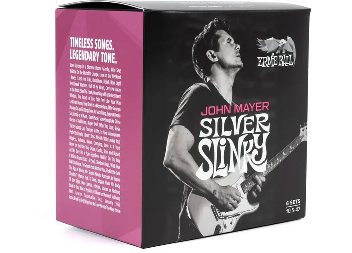 Ernie Ball Juego Cuerdas Guitarra John Mayer Signature Slinky Silver 10,5-47 - Pack 6 Ernie Ball Juego Cuerdas Guitarra John Mayer Signature Slinky Silver 10,5-47 - Pack 6