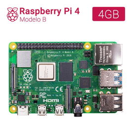 Raspberry Pi 4 Modelo B 4GB - Placa de desarrollo con procesador Quad-Core Cortex-A72, WiFi, Bluetooth 5.0, 4Kp60