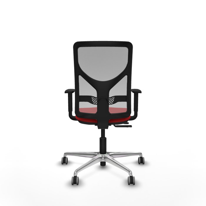 PIQUERAS Y CRESPO Silla de oficina Motilla con mecanismo Sincro/Traslack, Rojo y Gris