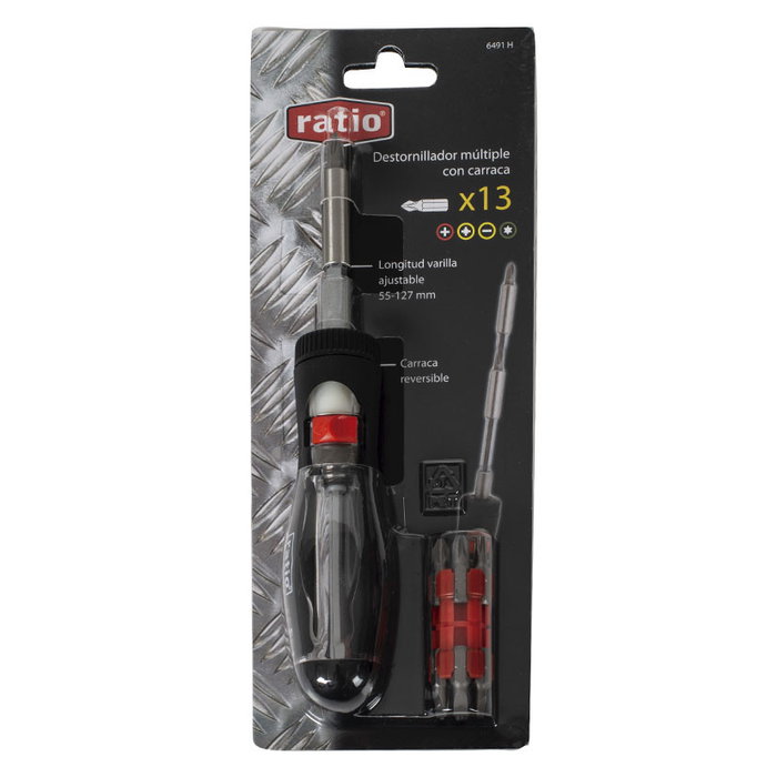 RATIO Destornillador Carraca Múltiple 13 En 1
