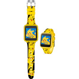 KIDS LICENSING Reloj Inteligente Pikachu Pokemon con Cámara Selfie, Grabadora de Voz, Alarma y Calculadora, 12x8x8cm