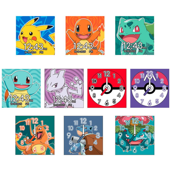 KIDS LICENSING Reloj Inteligente Pikachu Pokemon con Cámara Selfie, Grabadora de Voz, Alarma y Calculadora, 12x8x8cm