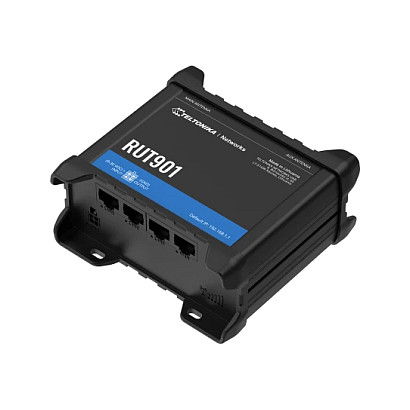 Teltonika RUT901 Router Industrial LTE WiFi 4G Dual SIM 10/100 Mbps Aluminio Negro