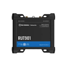 Teltonika RUT901 Router Industrial LTE WiFi 4G Dual SIM 10/100 Mbps Aluminio Negro