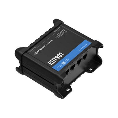 Teltonika RUT901 Router Industrial LTE WiFi 4G Dual SIM 10/100 Mbps Aluminio Negro