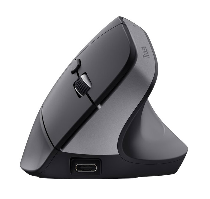 Trust BAYO+ Ratón Vertical Inalámbrico Negro 800-2400 DPI Recargable USB-C Bluetooth 2.4GHz Trust BAYO+ Ratón Vertical Inalámbrico Negro 800-2400 DPI Recargable USB-C Bluetooth 2.4GHz