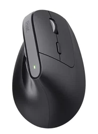 Trust BAYO+ Ratón Vertical Inalámbrico Negro 800-2400 DPI Recargable USB-C Bluetooth 2.4GHz