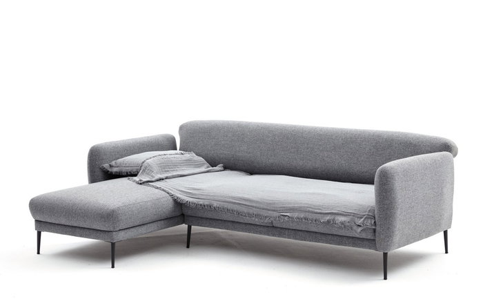Atelier Del Sofa Venus L Sofá Cama Esquinero Gris 265x163x80 cm, Cama 240x90 cm