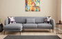 Atelier Del Sofa Venus L Sofá Cama Esquinero Gris 265x163x80 cm, Cama 240x90 cm