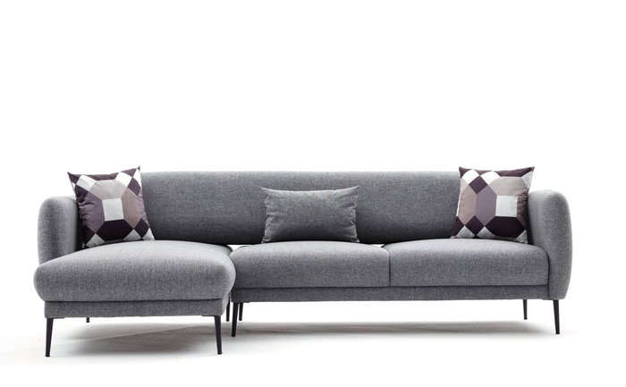 Atelier Del Sofa Venus L Sofá Cama Esquinero Gris 265x163x80 cm, Cama 240x90 cm