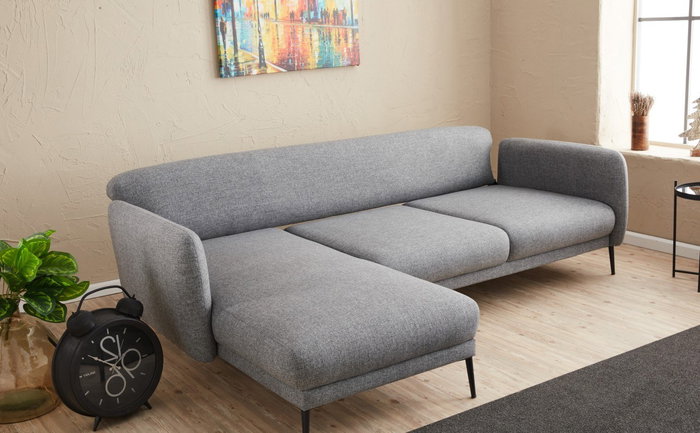 Atelier Del Sofa Venus L Sofá Cama Esquinero Gris 265x163x80 cm, Cama 240x90 cm