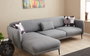 Atelier Del Sofa Venus L Sofá Cama Esquinero Gris 265x163x80 cm, Cama 240x90 cm