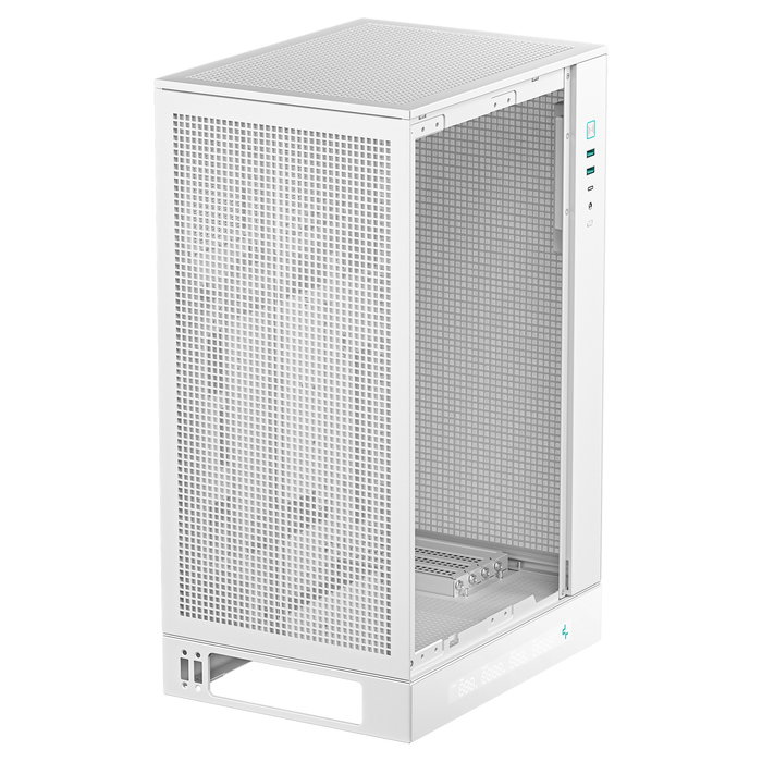 DeepCool CH270 Digital White Caja PC Mini Torre, Cristal Templado, Factor micro ATX/Mini-ITX, 17.4 cm Altura CPU, 41.3 cm GPU