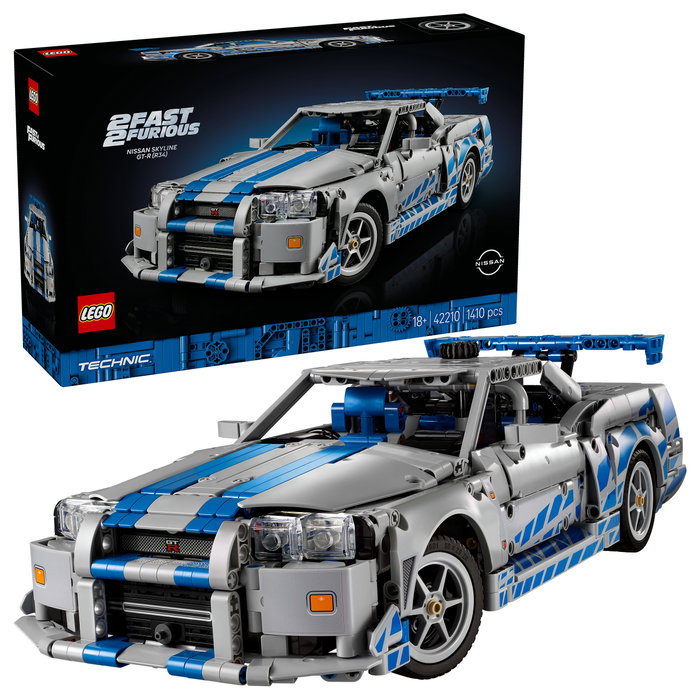LEGO Technic 42210 Nissan Skyline GT-R (R34) 2 Fast 2 Furious Car LEGO Technic 42210 Nissan Skyline GT-R (R34) 2 Fast 2 Furious Car