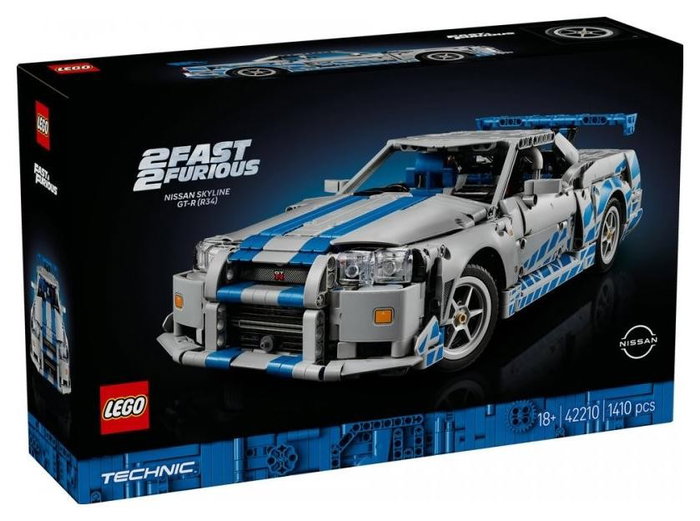 LEGO Technic 42210 Nissan Skyline GT-R (R34) 2 Fast 2 Furious Car LEGO Technic 42210 Nissan Skyline GT-R (R34) 2 Fast 2 Furious Car