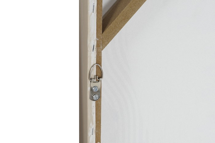 DKD Home Decor Cuadro Beige Blanco Estilo Escandi Lienzo Yeso Cara Abstracto 3 x 50 x 40 cm (4 Unidades)