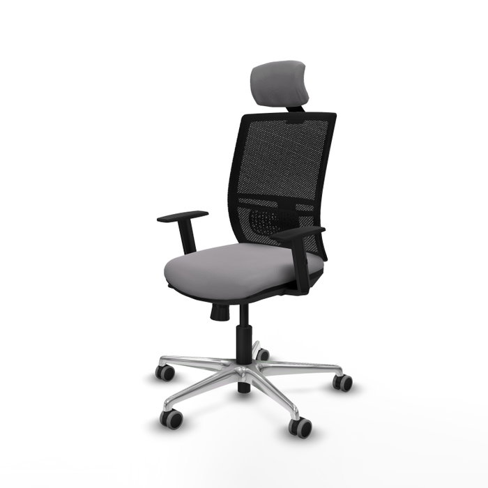PIQUERAS Y CRESPO Silla de oficina Yunquera con mecanismo Sincro/Traslack, Gris y Negro PIQUERAS Y CRESPO Silla de oficina Yunquera con mecanismo Sincro/Traslack, Gris y Negro