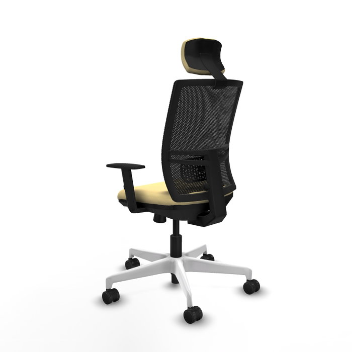 PIQUERAS Y CRESPO Silla de oficina Yunquera con mecanismo Sincro/Traslack, Crema y Negro PIQUERAS Y CRESPO Silla de oficina Yunquera con mecanismo Sincro/Traslack, Crema y Negro