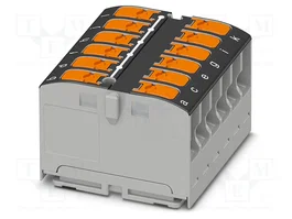 PHOENIX CONTACT PTVFIX 12X2,5 BK Conector de carril Push-in