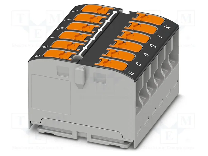 PHOENIX CONTACT PTVFIX 12X2,5 BK Conector de carril Push-in PHOENIX CONTACT PTVFIX 12X2,5 BK Conector de carril Push-in