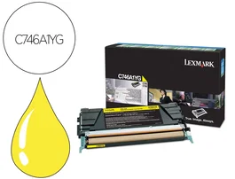 Lexmark Toner Original C746A1YG Amarillo para Impresoras Laser C746 / C748 - 7000 Páginas