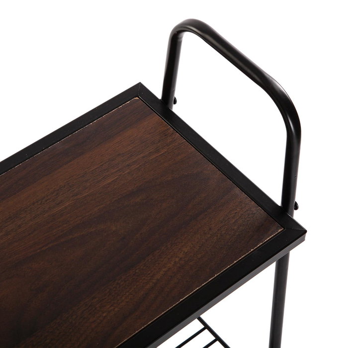 Versa Mesa de entrada Vilius con estante, madera MDF y metal, 23.5x80 cm