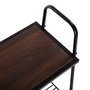Versa Mesa de entrada Vilius con estante, madera MDF y metal, 23.5x80 cm