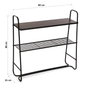 Versa Mesa de entrada Vilius con estante, madera MDF y metal, 23.5x80 cm