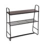 Versa Mesa de entrada Vilius con estante, madera MDF y metal, 23.5x80 cm