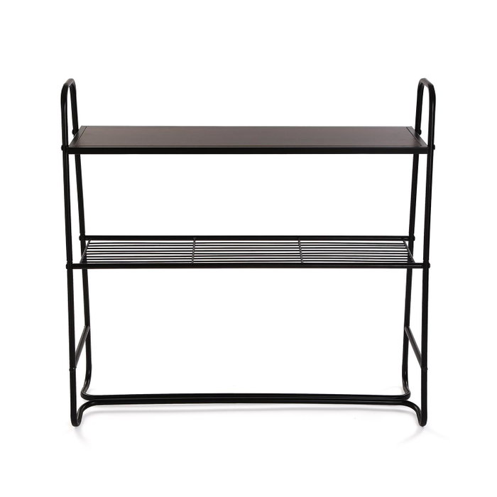 Versa Mesa de entrada Vilius con estante, madera MDF y metal, 23.5x80 cm