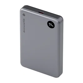 Batería Externa Power Bank 10000 mAh, Cargador Inalámbrico 15W con Pantalla, Gris, 3 Puertos (USB-C/Magnético), CP10SLBL7178