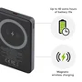 Batería Externa Power Bank 10000 mAh, Cargador Inalámbrico 15W con Pantalla, Gris, 3 Puertos (USB-C/Magnético), CP10SLBL7178