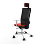 PIQUERAS Y CRESPO Silla de oficina Horna con Mecanismo Sincro, Naranja oscuro y Negro