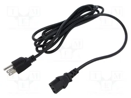 POS Cable de alimentación SVT 3x18AWG IEC C13 a NEMA 5-15 (B) 3m