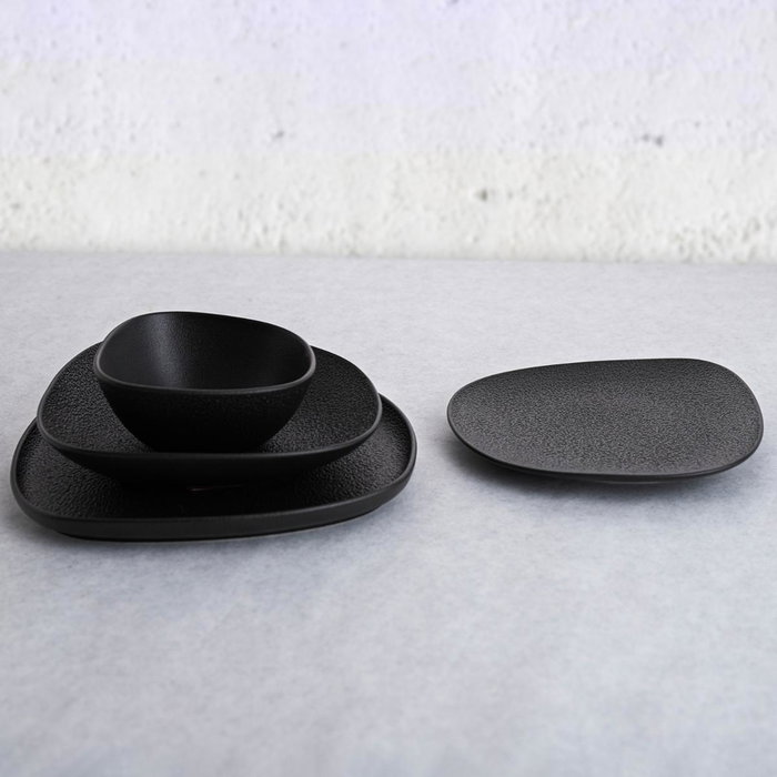 Bidasoa Bol Irregular Porcelana Fosil Negro 14x13,9x6,8 cm