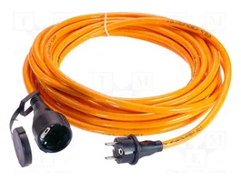 AS SCHWABE Prolongador de alimentación H07BQ-F 3G2,5mm2 5m naranja